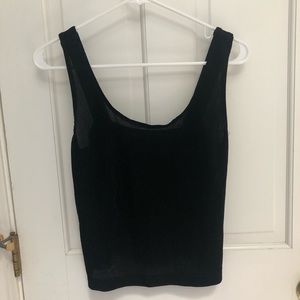 XSCAPE SPARKLY BLACK TANK TOP